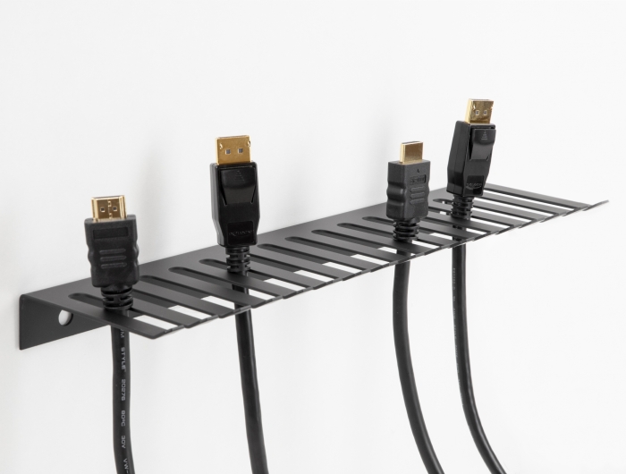 Kabelhalterung 325 x 90 mm zur Wandmontage schwarz, Delock® [66728]