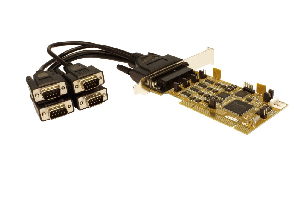 4S Seriell RS232/422/485 PCI Combo Karte inkl. Octopus Kabel und LP Bügel, Treiber für Linux und SCO-Unix (SystemBase), Exsys® [EX-42374]