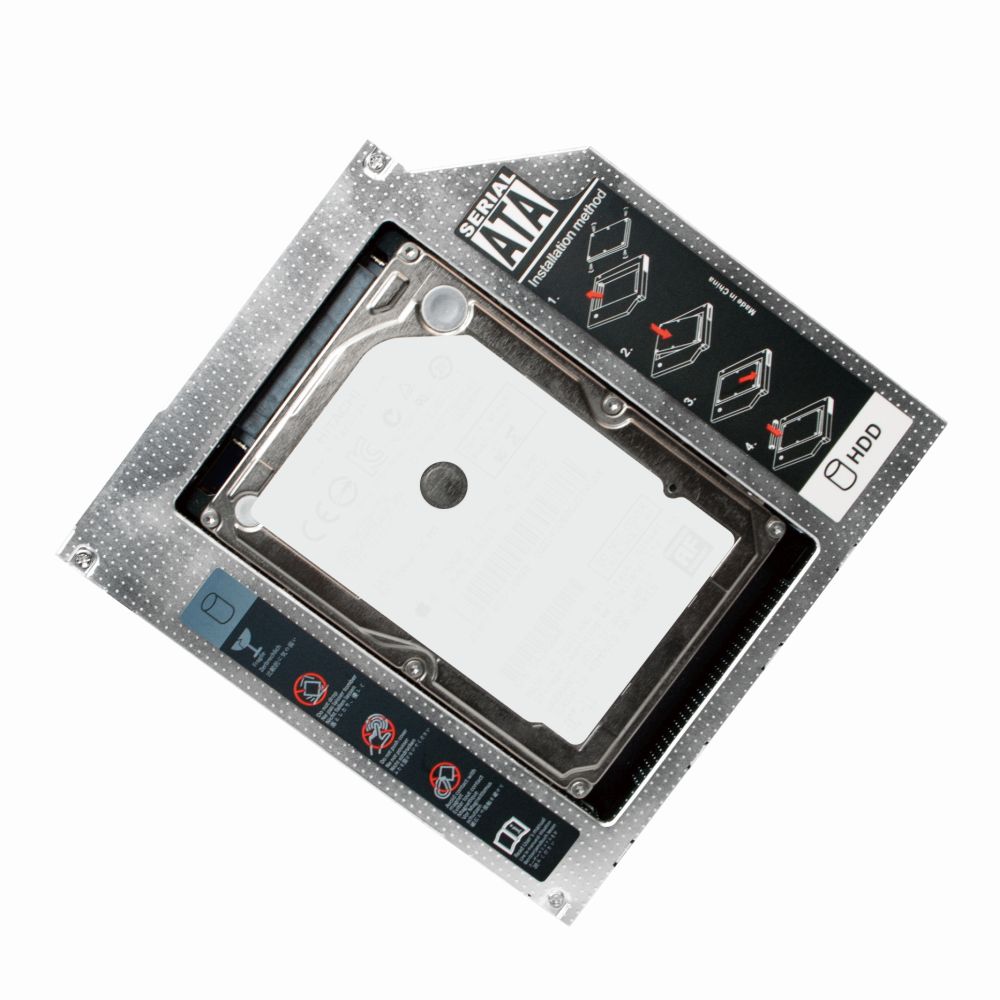 SATA Festplatten Caddy für 9,5 mm hohe CD/DVD/Blu-ray Laufwerke, LogiLink® [AD0017]