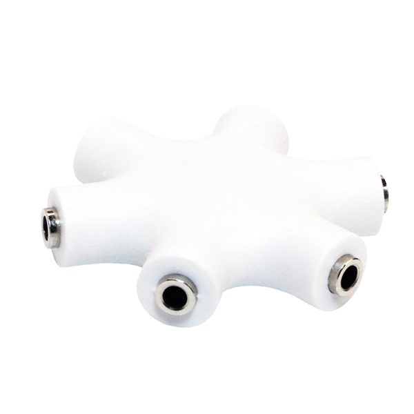 Splitter Audio, 6 x Stereo 3,5mm Buchsen, weiß, LogiLink® [CA1088]