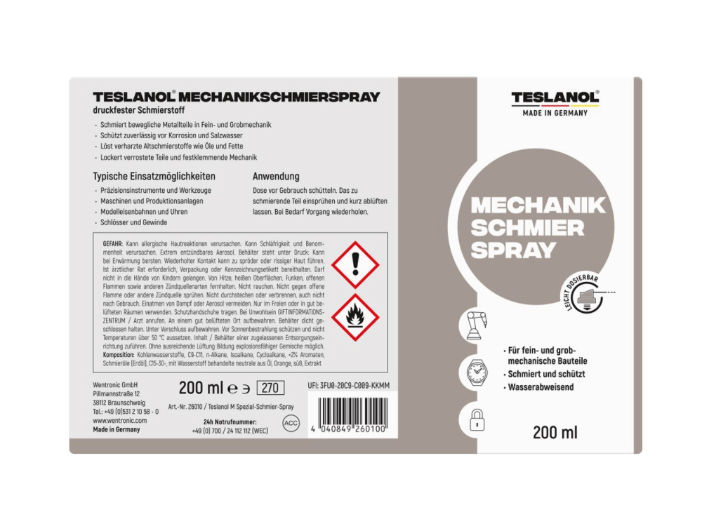 Teslanol® Mechanikschmierspray, 200 ml