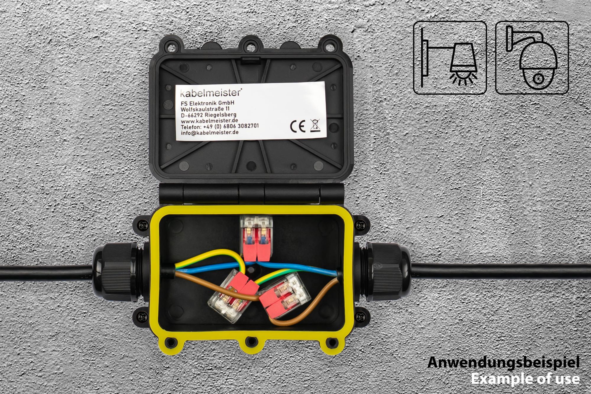 kabelmeister® Abzweigdose, 4 Wege, werkzeuglos, IP68