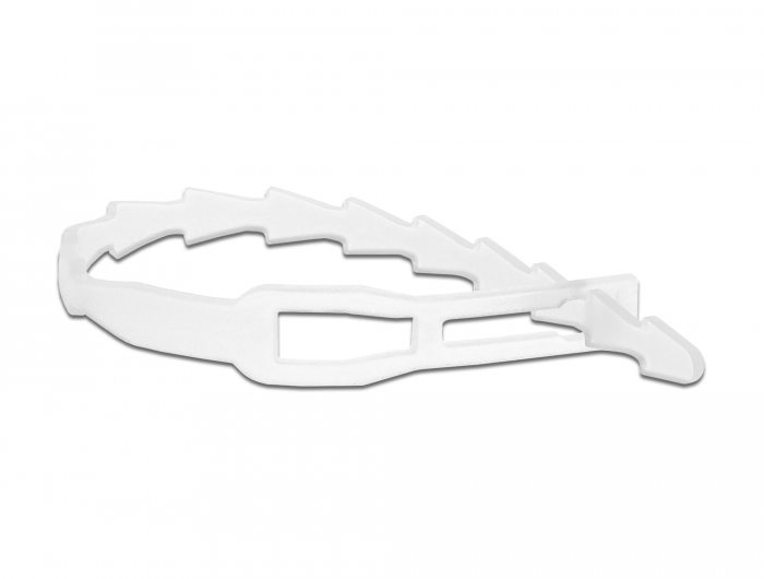 Kabelbinder blitzförmig mit Befestigungsöse L 115 x B 4,5 mm wiederverwendbar 20 Stück, Delock® [19317]