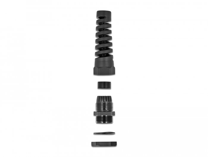 Kabelverschraubung mit Zugentlastung PG16 schwarz, Delock® [60347]