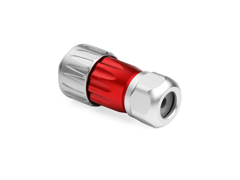 Industrie-Steckverbinder S3 - Power (4-Pin) Stecker mit Kabelverschraubung, Lötanschluss, Metall, M20, Bajonett, IP65/67, Good Connections®