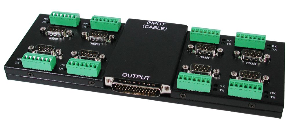 8S Seriell RS-232/422/485 Metall Module für EX-47040P und EX-47045E, erweiterbar bis 32 Ports, Exsys® [EX-47049]