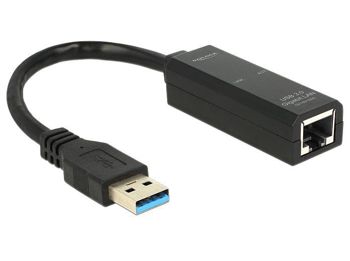 Adapter USB 3.0 an 1 x Gigabit Lan RJ45 10/100/1000 Mb/s, Delock® [62616]