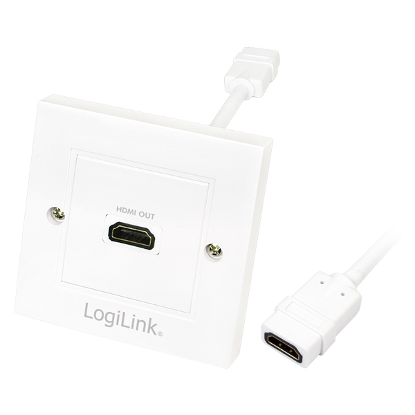 HDMI Wanddose mit 1x HDMI Buchse, LogiLink® [AH0014]
