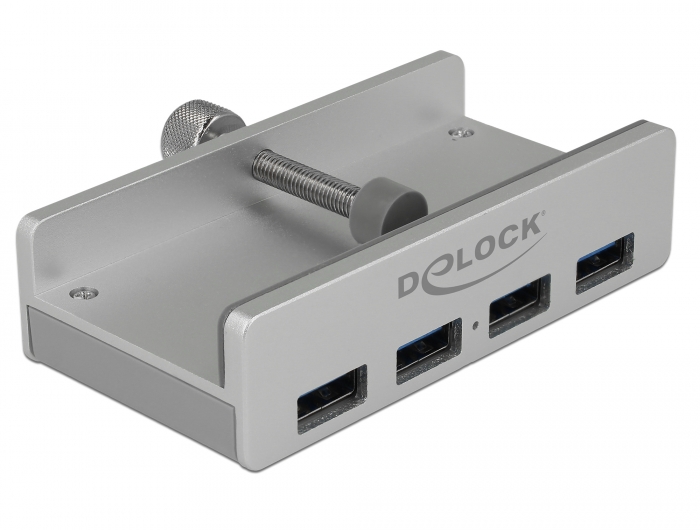 Externer USB 3.0 Hub, 4-Port, mit Feststellschraube, Delock® [64046]