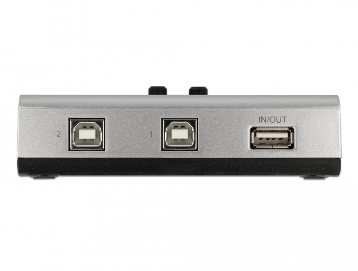 Umschalter USB 2.0 mit 2 x Typ-B Buchse zu 1 x Typ-A Buchse manuell bidirektional, Delock® [87761]