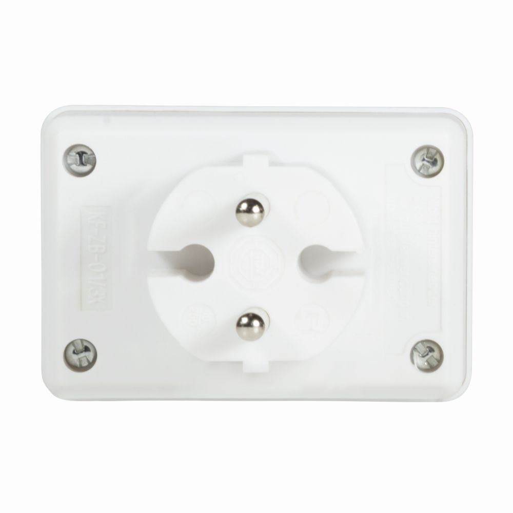 Steckdosenadapter, 4x Euro, 2300W/250V, Weiß, LogiLink® [LPS220]