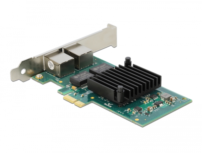PCI Express x1 Karte 2 x RJ45 Gigabit LAN i350, Delock® [88502]