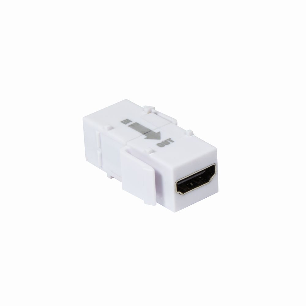 Keystone Modular Verbinder HDMI Buchse an HDMI Buchse, mit Repeater, weiß, LogiLink® [NK0014R]