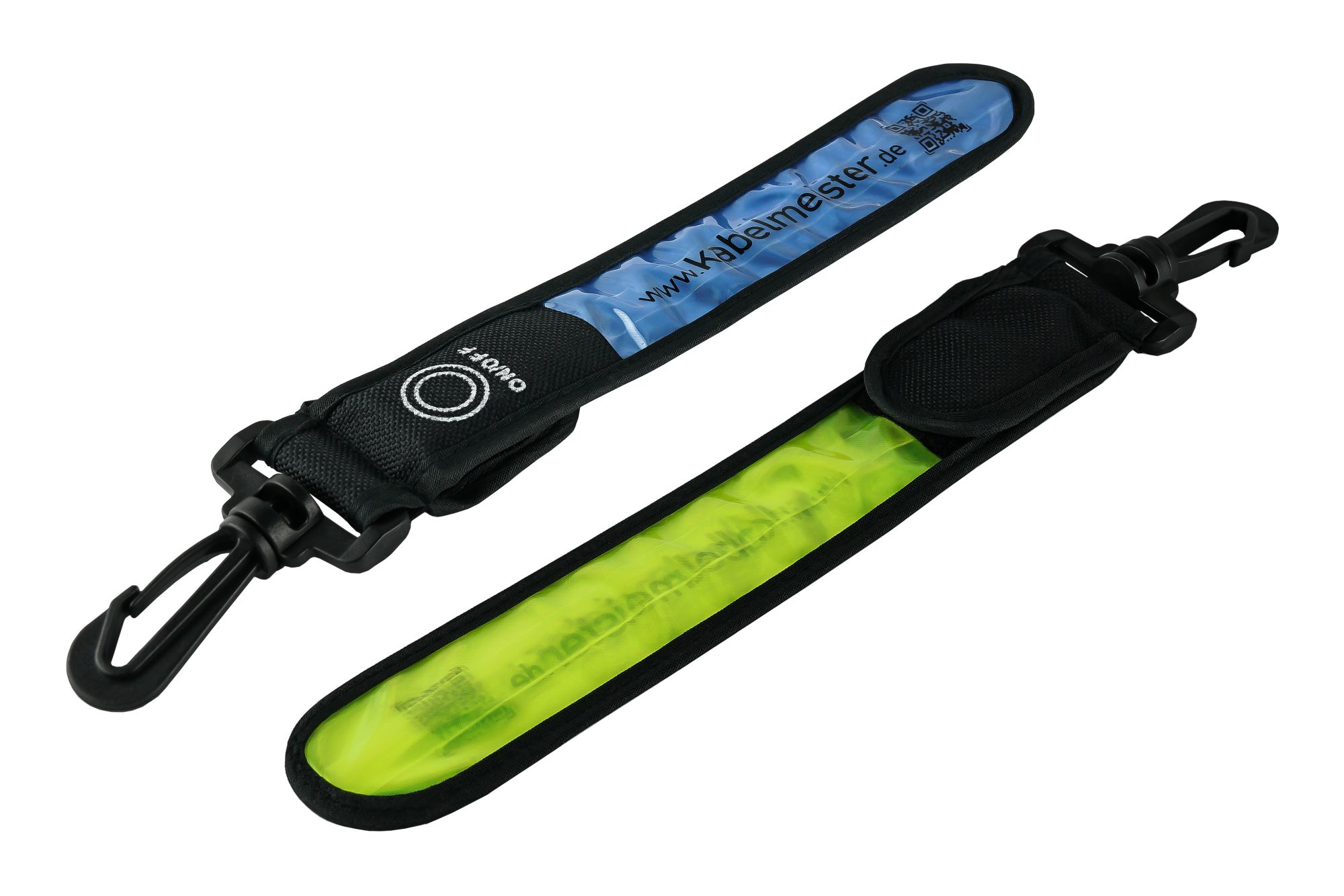 kabelmeister@ LED Leuchtband mit Befestigungshaken 4er-Set, blau und grün/gelb