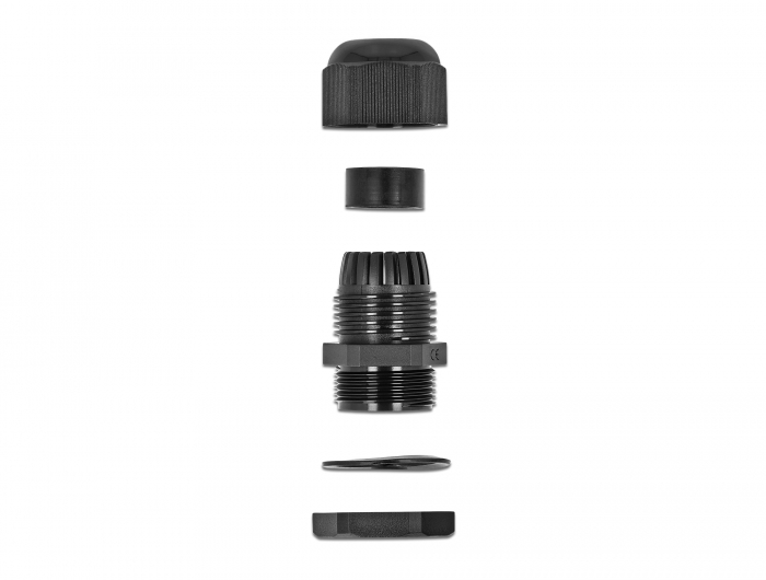 Kabelverschraubung PG16 10 Stück schwarz, Delock® [60218]