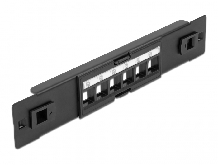 10" Keystone Patchpanel 6 Port werkzeugfrei, Delock® [66819]