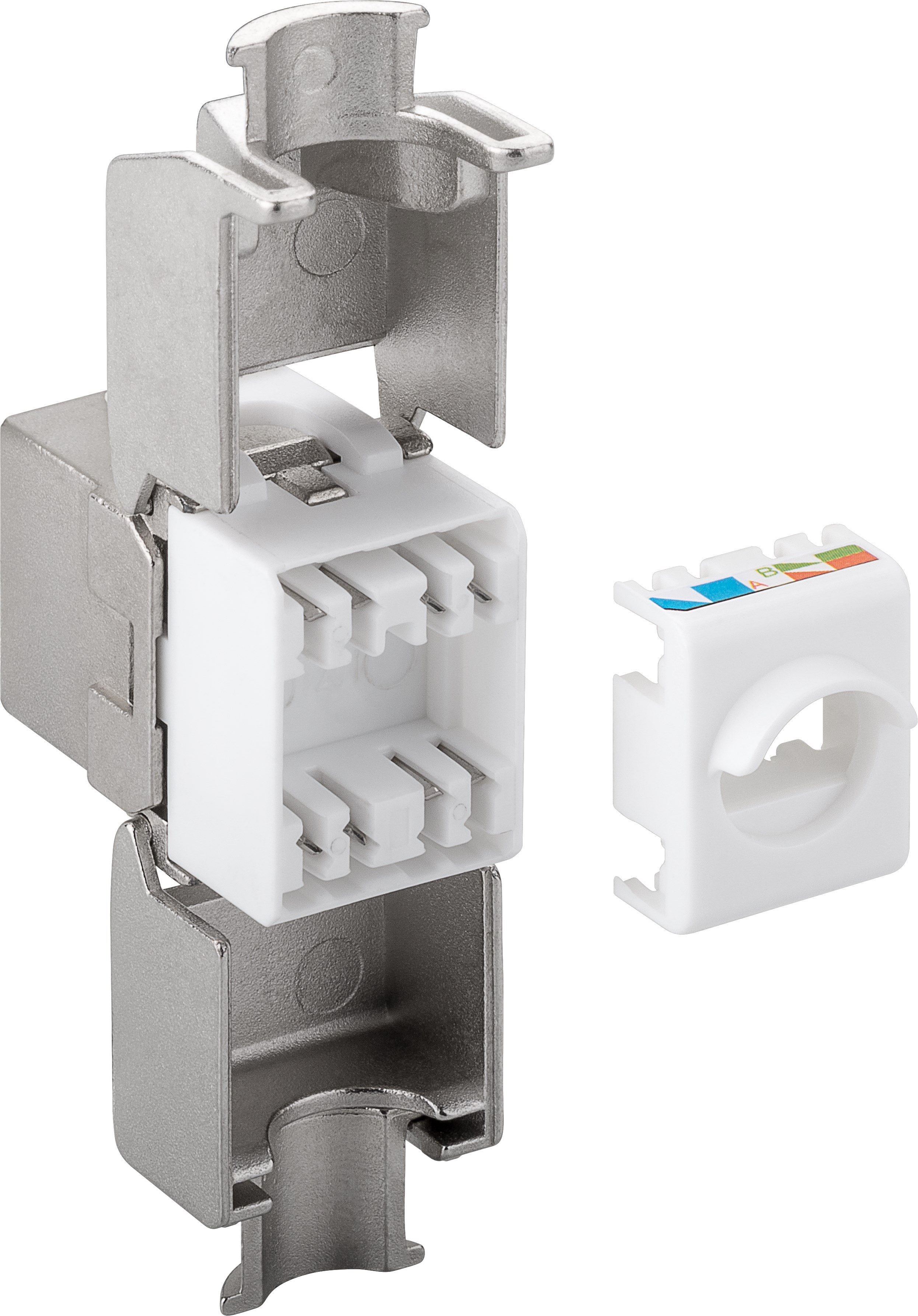 KeyStone RJ45 Jack, Cat. 6a, geschirmt, 500MHz, slim line