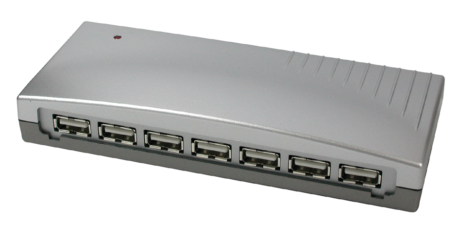 7 Port Externer USB 2.0 HUB inkl. Netzteil und 1.5 Meter Kabel, Exsys® [EX-1171]