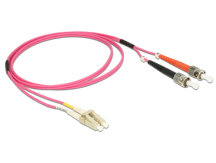 Kabel Lichtwellenleiter LC / ST Multimode OM4, 1m, Delock® [84685]