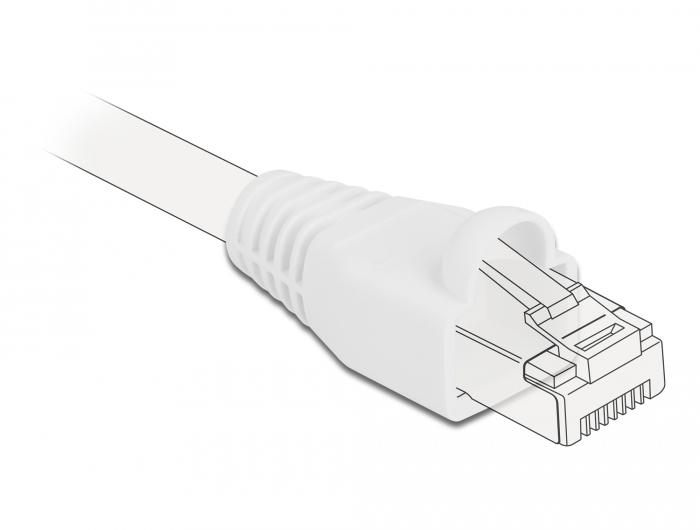 Knickschutztülle für RJ45 Stecker weiß 20 Stück, Delock® [86724]