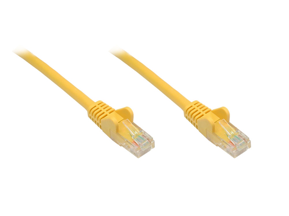 Patchkabel, Cat. 6, U/UTP, gelb, 0,5m, Good Connections®