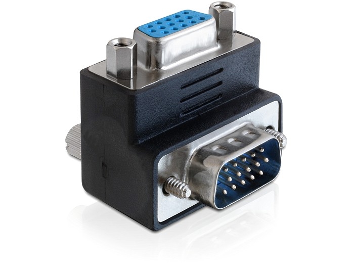 Adapter VGA Stecker an Buchse 270° gewinkelt, Delock® [65247]