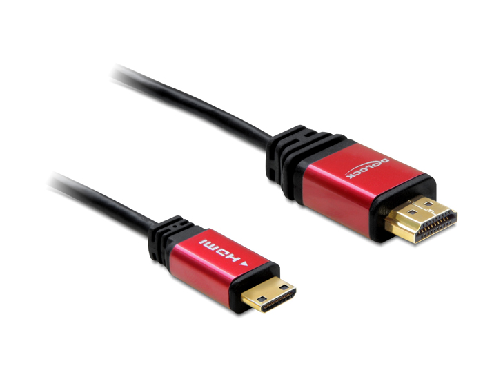 Kabel High Speed HDMI mit Ethernet A-Stecker an mini C-Stecker 5m, Delock® [84338]