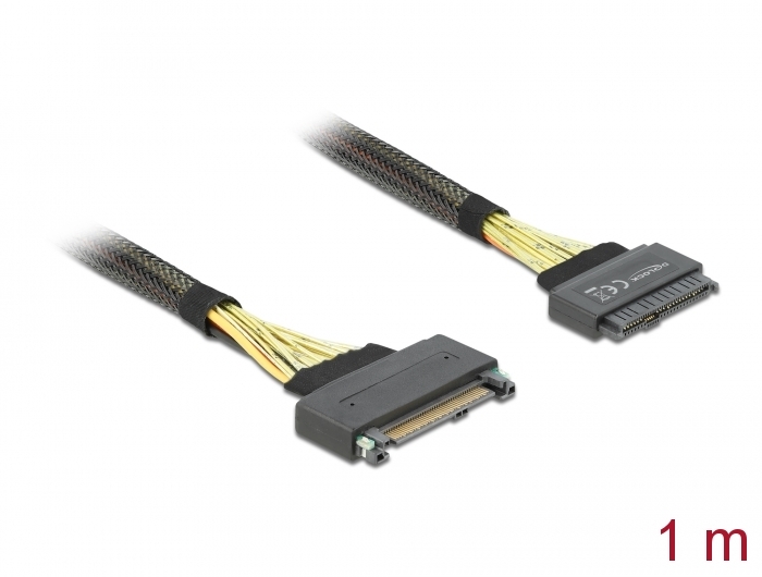 Verlängerungskabel U.2 SFF-8639 Stecker > U.2 SFF-8639 Buchse 1 m, Delock® [84518]