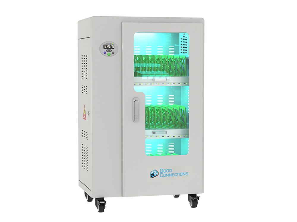 Good Connections® ANTARES PRO T30C Ladewagen bis 11", USB-C™, 30W Port, PD3.0, UVC-Desinfektion, grau