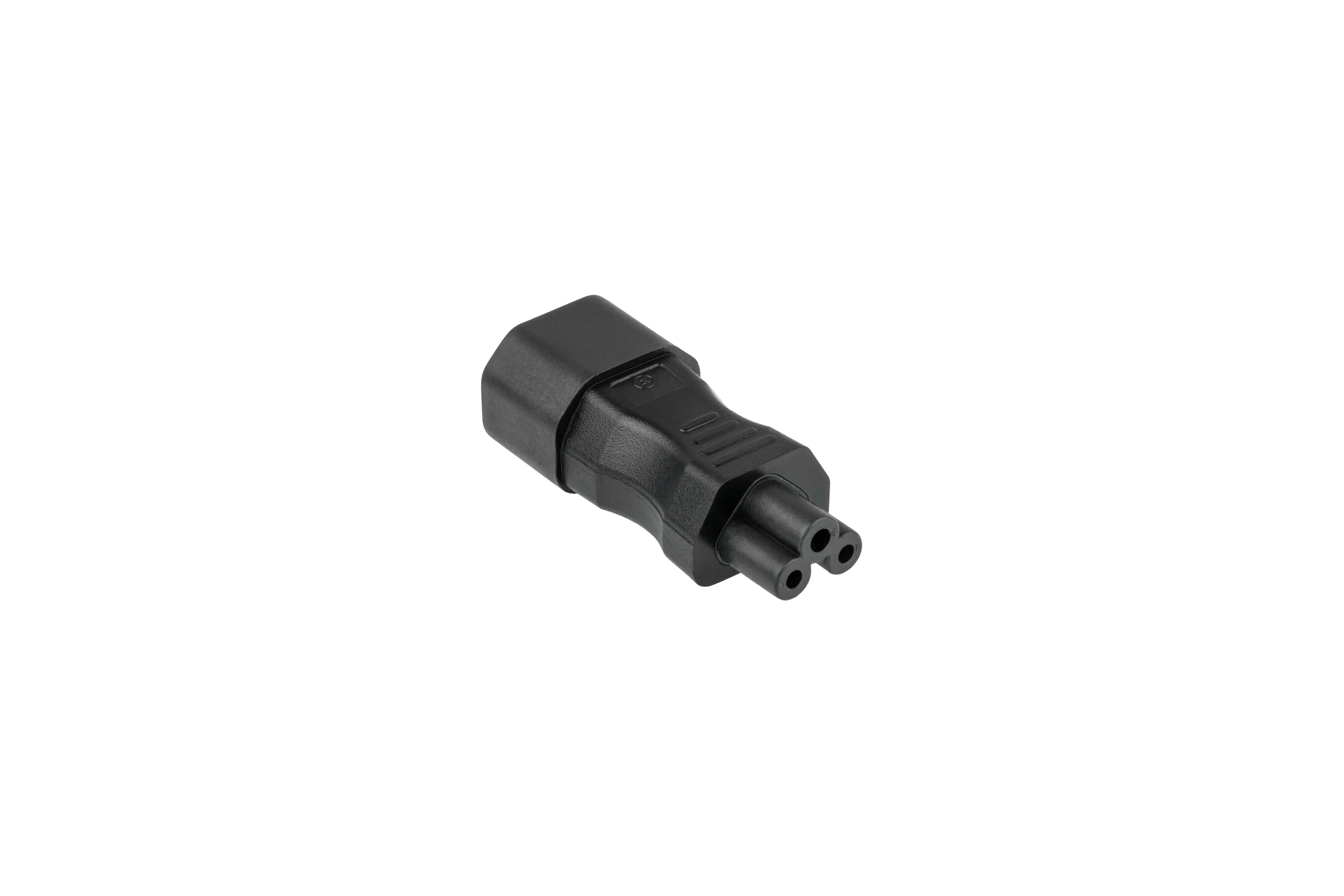 kabelmeister® Stromadapter Kaltgeräte-Stecker C14 (gerade) an Buchse C5 (gerade), schwarz