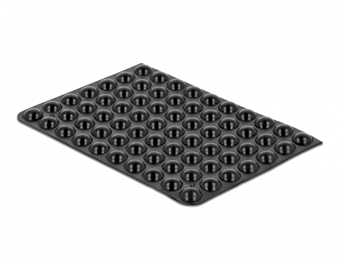 Gummifüße rund selbstklebend 8 x 3 mm 70 Stück schwarz, Delock® [18308]