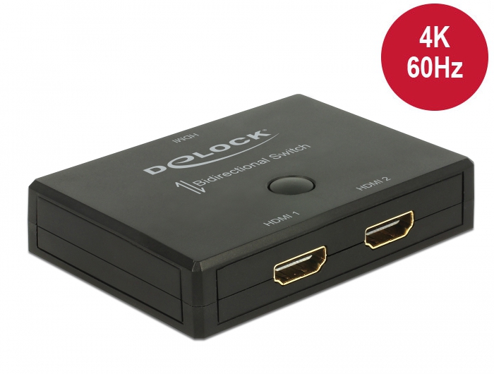 HDMI 2 - 1 Umschalter bidirektional 4K 60 Hz, Delock® [18749]