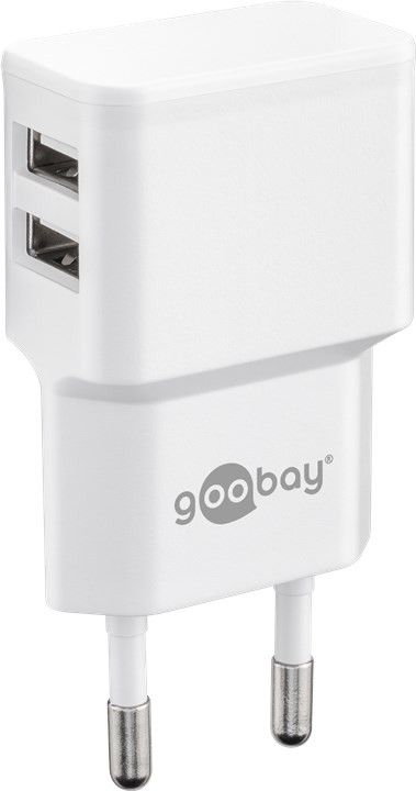 USB-Ladegerät, 2 Port, 2,4A, weiß